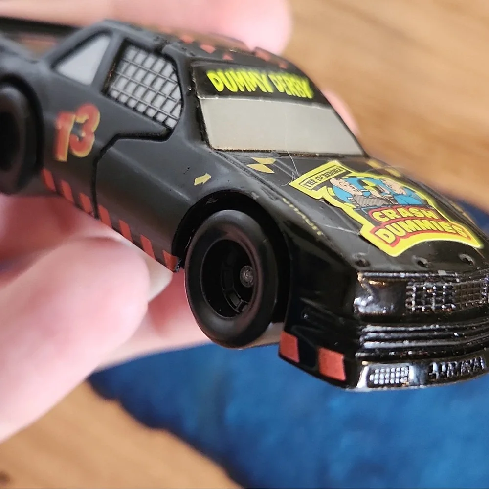 Vintage 1992 Matchbox Smash N Crash Diecast Car #13 Black Crash Dummy Retro Toy